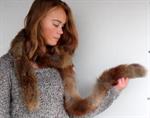 Ræve-boa i natur brun pels- hotsjpk.dk